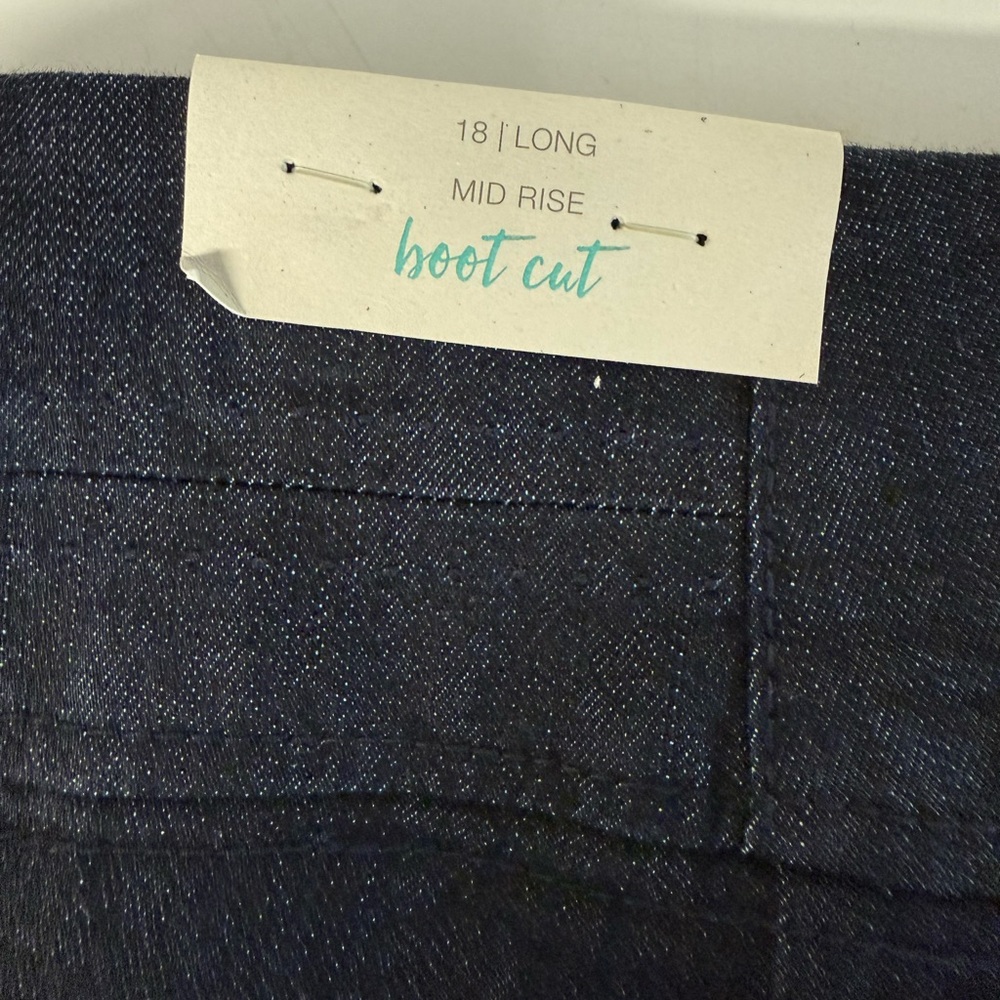 Maurices Trouser style Mid Rise Bootcut jeans in Dark Blue